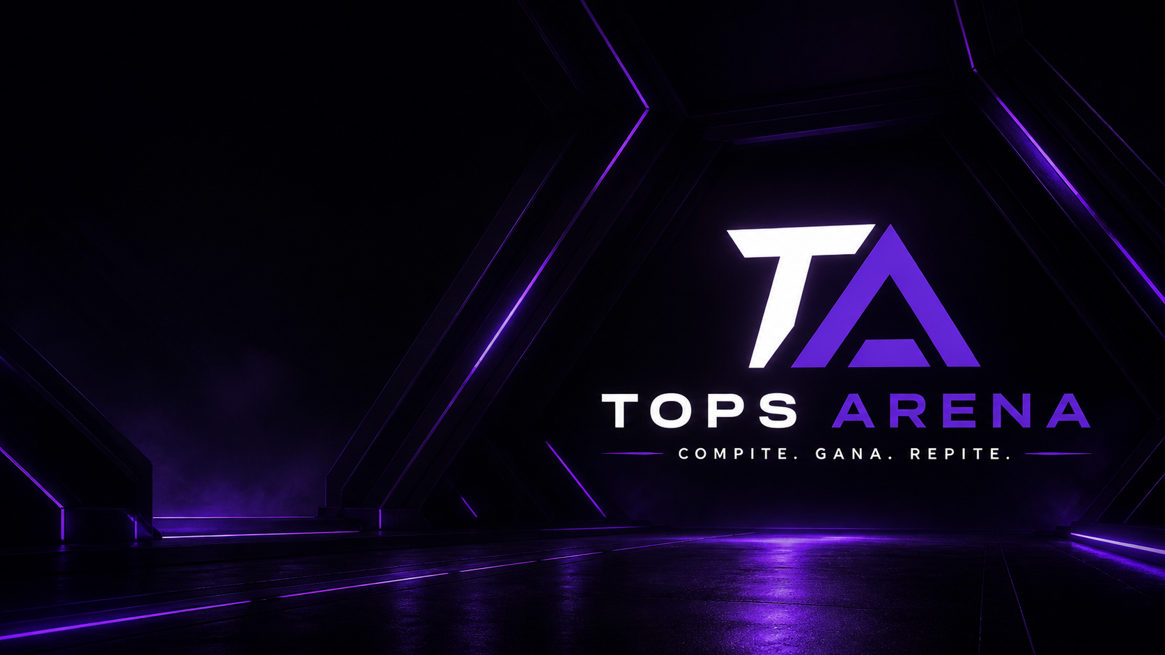 Arena competitiva de Topps Arena iluminada en violeta